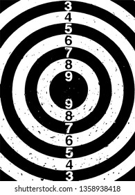 old darts target, vector graphics