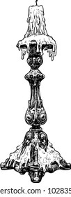 Old decorative candlestick