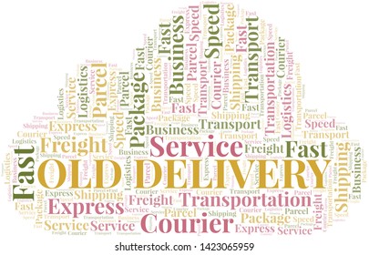 Old Delivery word cloud. Wordcloud made with text only.