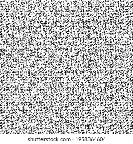 Old dense knit, made of wool or cotton. Rustic cloth texture. Graphics in black and white.