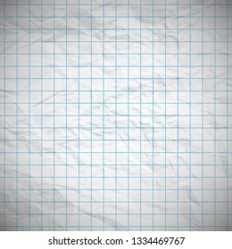 Old dented notebook paper with place for your text. Vector illustration
