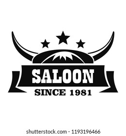 Old desert saloon logo. Simple illustration of old desert saloon vector logo for web design isolated on white background
