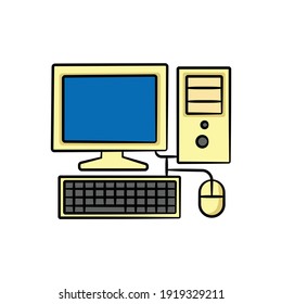 desktop computer illustration
