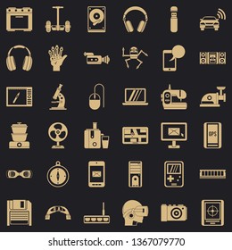 Old device icons set. Simple style of 36 old device vector icons for web for any design