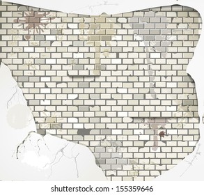 Old dirty brick wall background