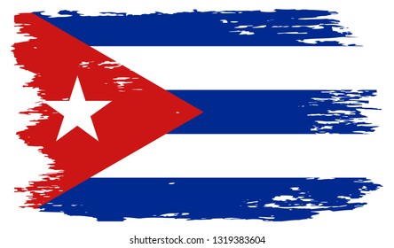 Old dirty flag of Cuba