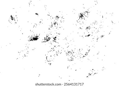 Old dirty grunge black ink or paint vintage scratch texture. Old worn worn background for design effects and elements. Vector illustration