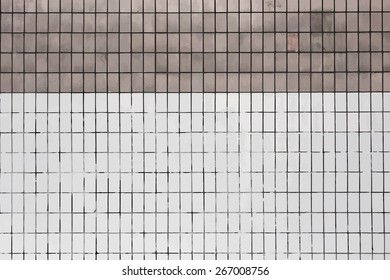 vieja textura de pared de tejas sucias, vector