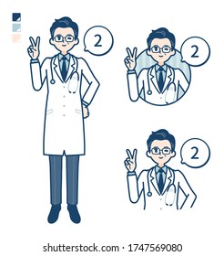 Old Doctor In A White Coat with Counting as 2 images.
It's vector art so it's easy to edit.
