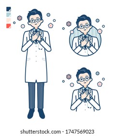 Old Doctor In A White Coat with Rest images.
It's vector art so it's easy to edit.
