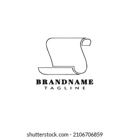 old document cartoon logo template icon design black modern isolated vector illustration