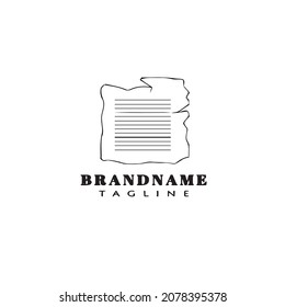 plantilla de diseño de icono de logotipo de papel de documento antiguo ilustración vectorial moderna