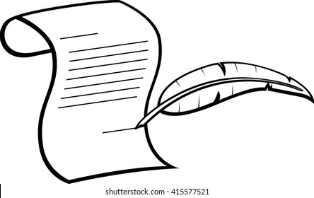 old document and quill
