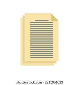 Old Documents Icon. Flat Illustration Of Old Documents Vector Icon Isolated On White Background