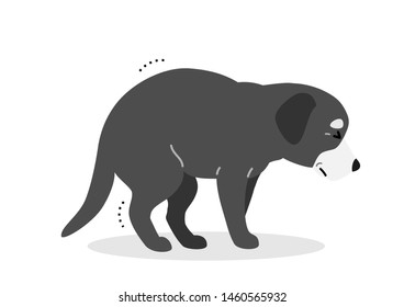 old dog hard to stand cartoon