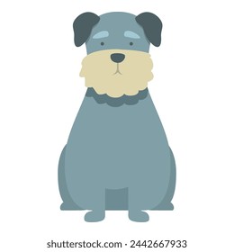 Icono de perro viejo vector de dibujos animados. Perro de pie doméstico. Cuidado del stand doméstico