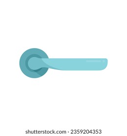 Old door handle icon flat vector. Metal front. Steel iron isolated