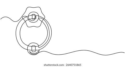 Old Door Knocker silhouette vector flat illustration design, Knocker, Antique door knocker outline icon transparent vector isolated, Golden door knob isolated on a white background, showcasing its