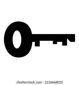Ilustración del icono vectorial de bloqueo de puerta antigua aislada en el fondo blanco. Juego de iconos de clave. Icono de vector clave. Símbolo de clave
