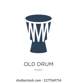 old drum icon vector on white background, old drum trendy filled icons from Music collection, old drum vector illustration