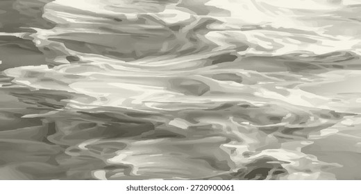 Fondo de papel crudo viejo. Vector de Plantilla de lámina arrugada blanquecina. Superposición de efecto arrugado gruñón áspero. Fondo de pantalla de color crema polvoriento envejecido coreano. Bolso de papel retro fino japonés, chino del paquete
