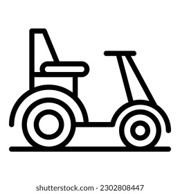 Old electric wheelchair icon outline vector. Motor vehicle. Chair mobility