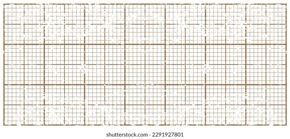 Old empty brown millimeter paper ( mm, cm ) background. Square grid, raster for notes graph documents business and education. School, lines square graph paper template. wireframe pattern. Mathematics.