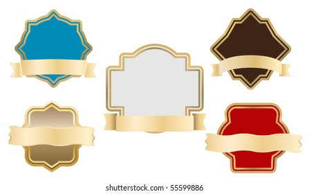 old empty  frames with banners