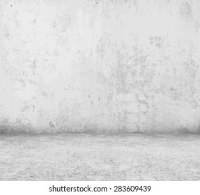 old empty room with concrete wall, vector