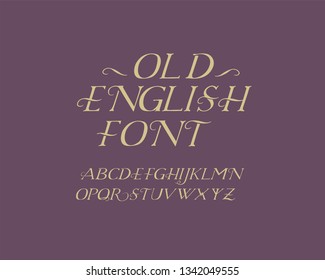 Old English font in italic