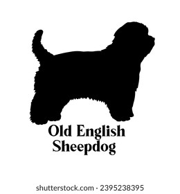 Old English Sheepdog Dog silhouette dog breeds logo dog monogram logo dog face vector