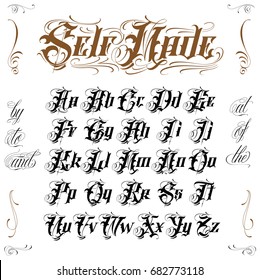 Old English Tattoo Lettering 