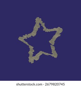 Antigua ilustración grabada de forma de estrella
