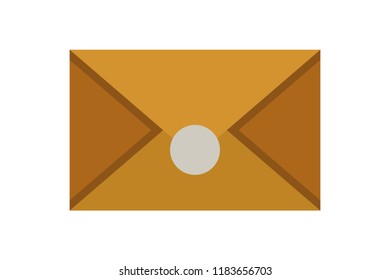 Old envelope vector icon in cartoon style.