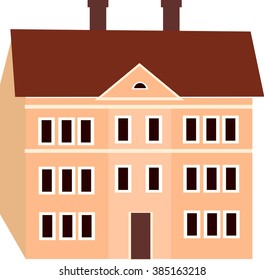 Old european house vector pattern