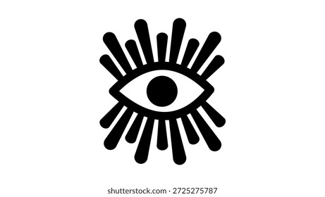 Logotipo Olho Velho, silhueta isolada preta