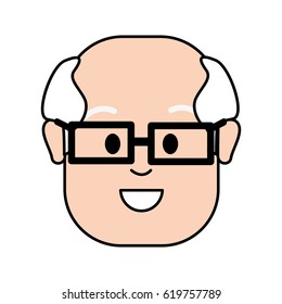 old face man with glasses