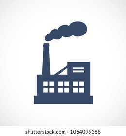 Old factory vector icon on white background