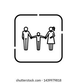 Old family, family symbol vector icon