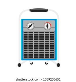 Old fan heater icon. Flat illustration of old fan heater vector icon for web design