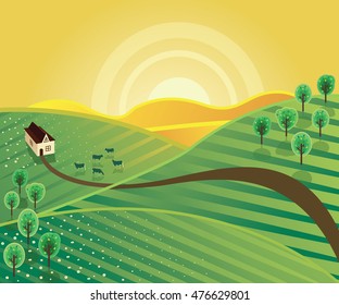 Old Farm and Field