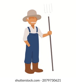 Old Farmer Cartoon Vector Art Stock Vector (Royalty Free) 2079730621 ...