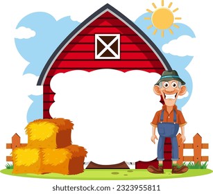 Alter Bauer mit leerem Bannerbild