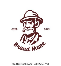 old farmer logo concept intended for agriculture or plantation business