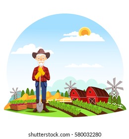 Old man gardening Stock Vectors, Images & Vector Art | Shutterstock