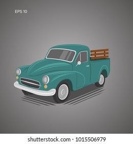 Old Farmer Pickup Truck Vector Illustration Stock Vector (Royalty Free ...