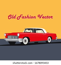 Old fashion isolated vector car 