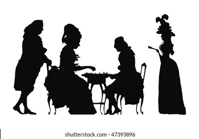 old fashion silhouettes