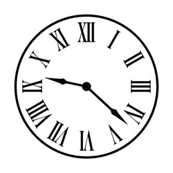Old Fashion Vintage Clock Face Line Art Vector Icon For Apps And Websites