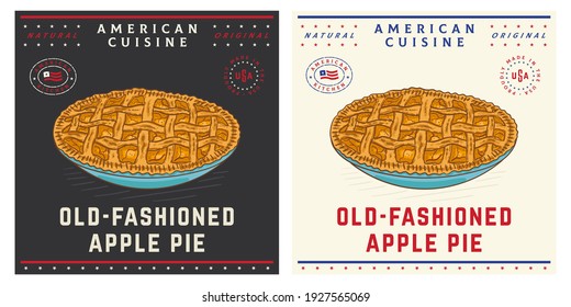 old fashioned apple pie American dessert